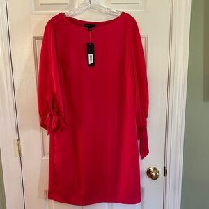 Banana Republic Bold Red Long Sleeve Dress